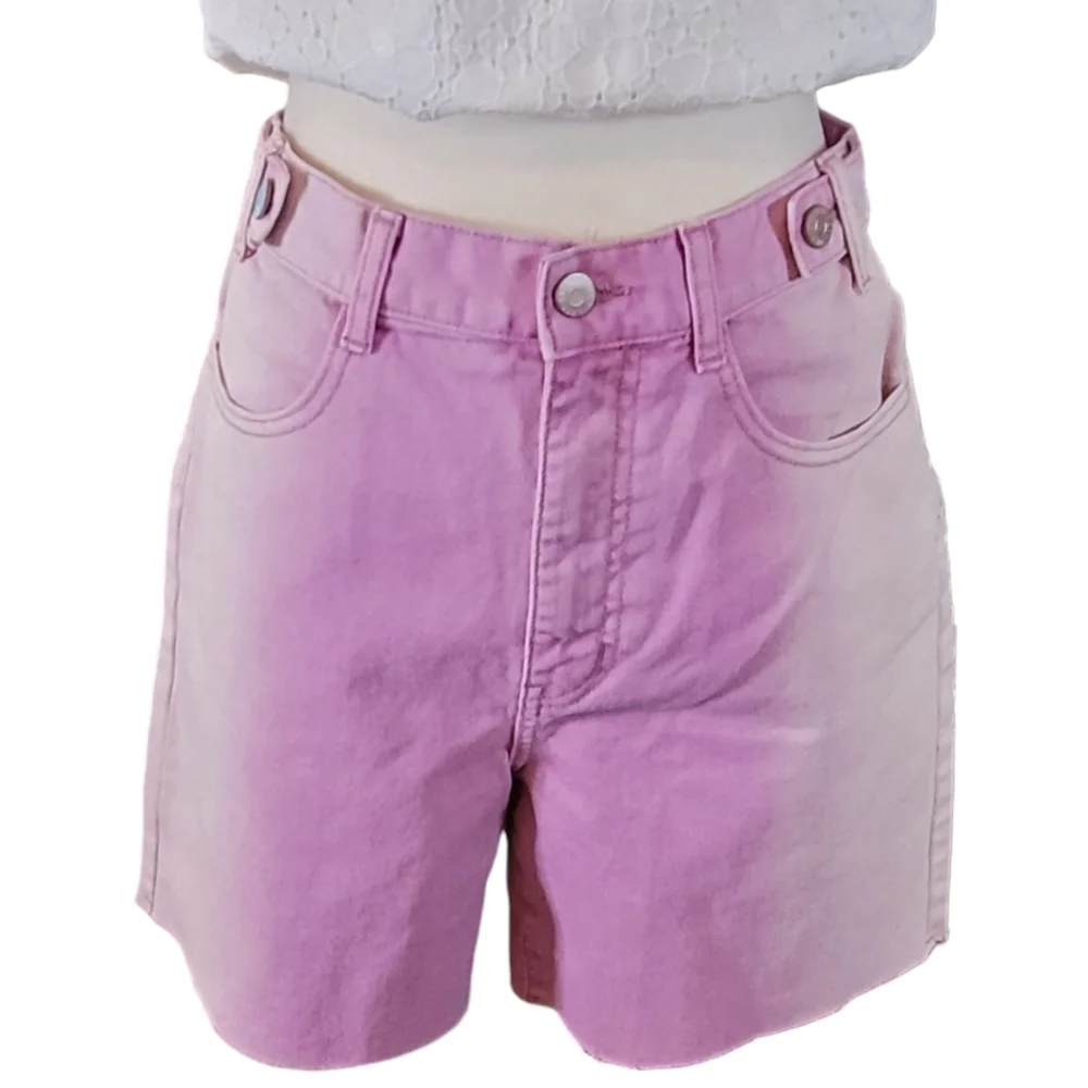 NEW Urban Outfitters BDG Longline Carpenter Purple Ombre Baggy Denim Shorts 27